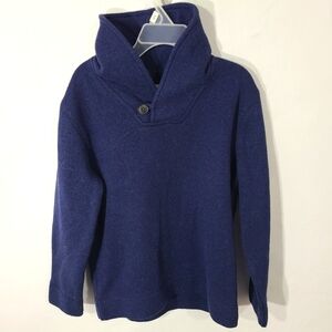 Old Navy Childs Kids Boys Blue Sweatshirt Top with‎ Button near Collar Casual